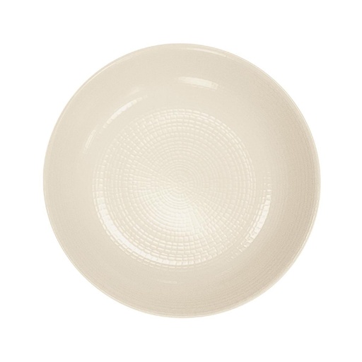 [184079] DEGRENNE MODULO NATURE Kaolin — round cereal plate 21 cm — 184079 (Pack of 6 pieces)