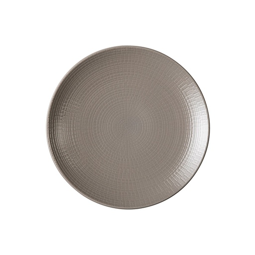 DEGRENNE MODULO NATURE Terre d'ombre — round dessert plate 21 cm — 184091 (Pack of 6 pieces)
