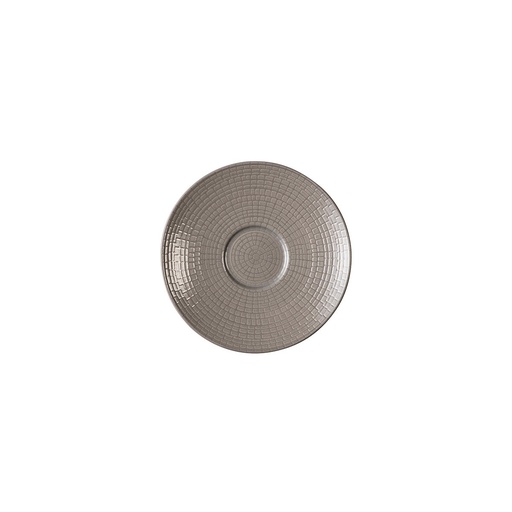DEGRENNE MODULO NATURE Terre d'ombre — round coffee saucer 12,5 cm — 184095 (Pack of 6 pieces)