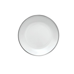 DEGRENNE GALON PLATINE — round cereal plate 19 cm — 190052 (Pack of 6 pieces)