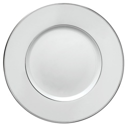 DEGRENNE GALON PLATINE — Round dinner plate 32cm — 190054 (Pack of 3 pieces)