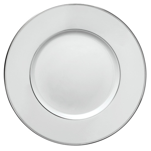[190054] DEGRENNE GALON PLATINE — Round dinner plate 32cm — 190054 (Pack of 3 pieces)