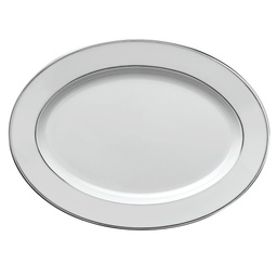 DEGRENNE GALON PLATINE — oval dish 36.5x26.5 cm — 190069 (One piece)
