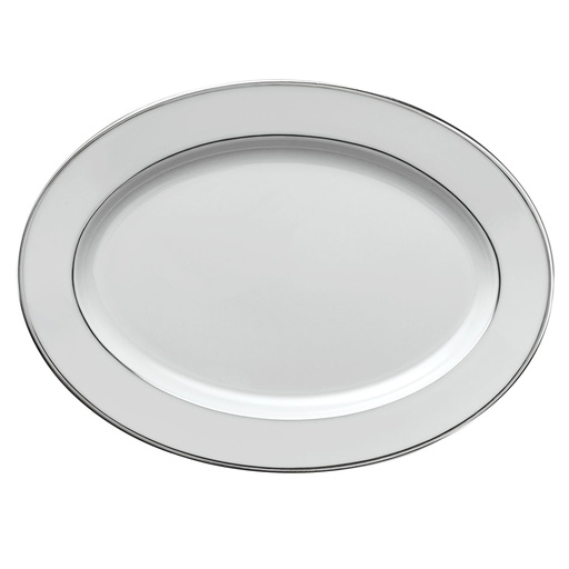 [190069] DEGRENNE GALON PLATINE oval dish 36.5x26.5 cm — 190069
