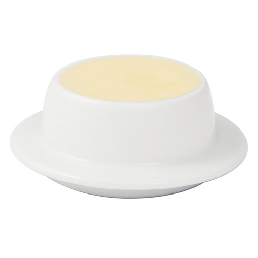 [190255] DEGRENNE NEWPORT — Butter dish base porcelain — 190255 (One piece)