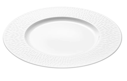 DEGRENNE BOREAL SATIN BLANC — Round dinner plate 32,5cm — 193319 (Pack of 3 pieces)