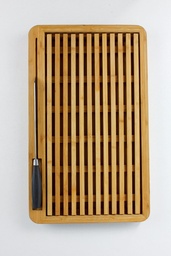 DEGRENNE EVENTO — Bamboo bread board with crumb tray GN 1/1 (can be used on a cold base) — 202854 (One piece)