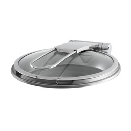 DEGRENNE EVENTO CHAFING DISH غطاء من الزجاج المقسّى مع قناة من الفولاذ المقاوم للصدأ — 203470