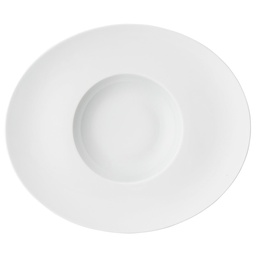 DEGRENNE BOREAL BLANC — Shallow Bowl w/wide oval rim — 204040 (Pack of 3 pieces)