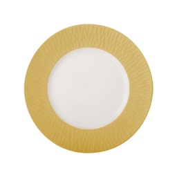 DEGRENNE BOREAL SATIN OR — round dessert plate 22,5 cm — 225195 (Pack of 6 pieces)
