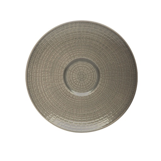 [230166] DEGRENNE MODULO NATURE Terre d'ombre — coffee / tea saucer 15cm — 230166 (Pack of 6 pieces)