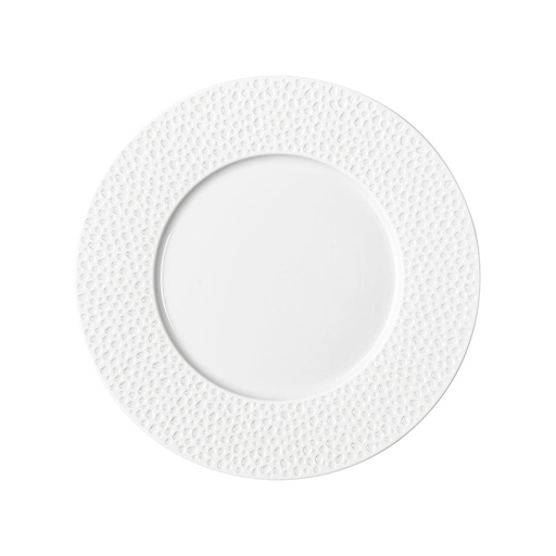 [233924] DEGRENNE COLLECTION L PERLES DE ROSEE — round dessert plate 24 cm — 233924 (Pack of 6 pieces)