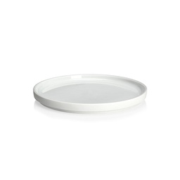 DEGRENNE LA VAISSELLE DE L ECONOME BLANCHE / WHITE — round dinner plate 18 cm — 237316 (Pack of 6 pieces)