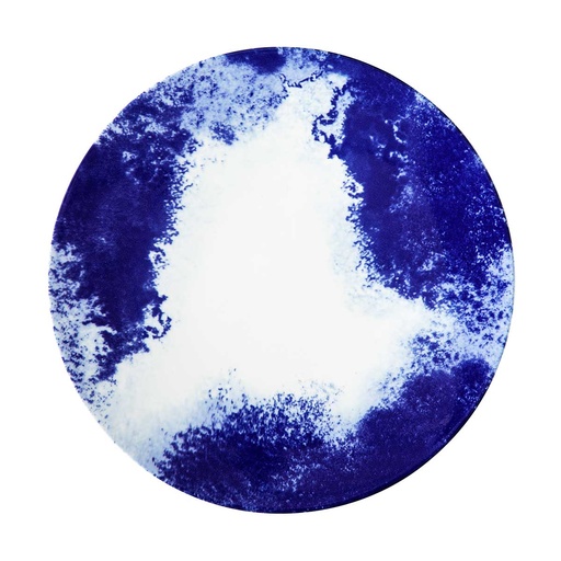 [239661] DEGRENNE BLUE SHADES — round dinner plate 26 cm — 239661 (Pack of 6 pieces)
