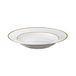 DEGRENNE GALON OR — round cereal plate 22.5 cm — 241097 (Pack of 6 pieces)