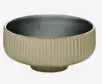 [701316691016151] PLAYGROUND NARA Relief Round Bowl, Grey, 16 cm
