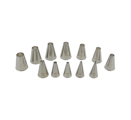 [03021] Mallard Ferrière Set of 12 plain piping nozzles — 03021