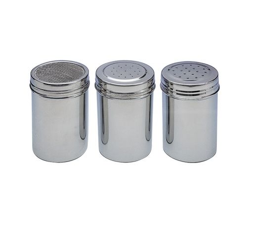 Mallard Ferrière MF stainless steel sugar dredger — Height: 130 mm — high-flow lid — 01755