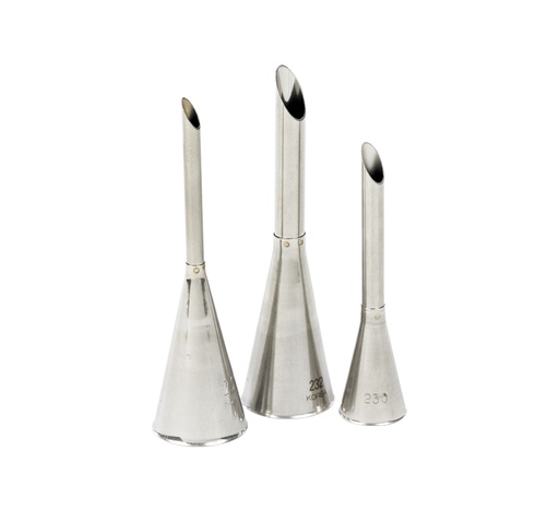 Mallard Ferrière Stainless steel cream-puff filling nozzle set of three — 02981